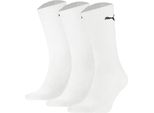 Calzini Sportivi Unisex Puma, Confezione Da 3 - Sport Crew Lightweigth, Calzini Da Tennis, Bianco Tinta Unita 43-46