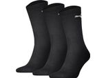 Calzini Sportivi Unisex Puma, Confezione Da 3 - Sport Crew Lightweigth, Calzini Da Tennis, Nero Tinta Unita 39-42