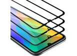 Cadorabo 3X Pellicola Protettiva A Schermo Intero Per Huawei Y6P In Nero Vetro Protettivo Del Display Temperato