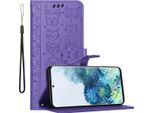 Cadorabo Custodia Per Samsung Galaxy S20 Custodia Protettiva In Viola Custodia Per Cellulare Cover Etui Custodia Libretto Cani Gatti