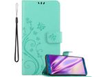 Cadorabo Cover Per Honor 9 Lite Cover Protettiva In Turchese Cover Protettiva Cover Per Telefono Cellulare Cover Fiori Custodia Fiore