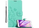 Cadorabo Cover Per Huawei P8 Cover Protettiva In Turchese Cover Protettiva Cover Per Telefono Cellulare Cover Fiori Custodia Fiore