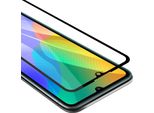 Cadorabo Pellicola Blindata Per Huawei Y6P Pellicola Protettiva In Nero A Schermo Intero Vetro Temperato Di Protezione Del Display