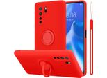 Cadorabo Cover Per Huawei Nova 6 Se / P40 Lite / Nova 7I Cover Protettiva In Rosso Custodia Per Cellulare Tpu Cover