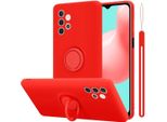 Cadorabo Custodia Per Samsung Galaxy A32 5G Custodia Protettiva In Rosso Custodia Per Cellulare Tpu Custodia Cover