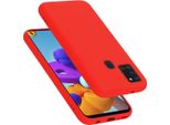 Cadorabo Custodia Protettiva Per Samsung Galaxy A21S In Rosso Custodia Del Telefono Cellulare Custodia Cover Tpu Etui