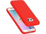 Cadorabo Custodia Protettiva Per Samsung Galaxy S6 Edge In Rosso Custodia Del Telefono Cellulare Custodia Cover Tpu Etui
