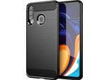 Custodia Cadorabo Per Samsung Galaxy A20S In Tpu Nero Protettivo Custodia Cover Telefono Cellulare
