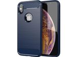 Custodia Cadorabo Per Apple Iphone Xs Max In Blu Custodia Protettiva In Tpu Custodia Cover Telefono Cellulare