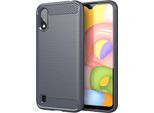 Custodia Cadorabo Per Samsung Galaxy A01 In Tpu Grigio Protettivo Custodia Cover Telefono Cellulare