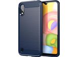 Custodia Cadorabo Per Samsung Galaxy A01 In Tpu Blu Protettivo Custodia Cover Telefono Cellulare