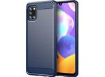 Custodia Cadorabo Per Samsung Galaxy A31 In Tpu Blu Protettivo Custodia Cover Telefono Cellulare