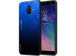 Cadorabo Custodia Per Samsung Galaxy A6 2018 Custodia Protettiva In Nero Custodia Per Telefono Cellulare Tpu Custodia Cover Vetro Temperato