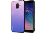 Cadorabo Custodia Per Samsung Galaxy A6 2018 Custodia Protettiva In Nero Custodia Per Telefono Cellulare Tpu Custodia Cover Vetro Temperato