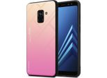 Cadorabo Custodia Per Samsung Galaxy A8 2018 Custodia Protettiva In Nero Custodia Per Telefono Cellulare Tpu Custodia Cover Vetro Temperato
