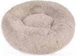 Intirilife Morbido Letto Per Animali Domestici In Peluche In Beige Diametro 60 Cm - Morbido Cuscino Rotondo Antiscivolo Per Cani Letto Per Gatti Comodo Divano Per Cani Divano Per Gatti Per Cani E Gatti