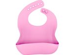 Intirilife Bavaglino In Rosa In Silicone Con Vaschetta Raccogli Gocce Senza Bpa Lavabile In Lavastoviglie Facile Da Pulire