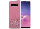 Cadorabo Custodia Per Samsung Galaxy S10 Plus Custodia Protettiva In Rosa Custodia Del Telefono Cellulare Custodia Tpu Custodia Glitter Cover Custodia Glitter