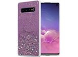 Cadorabo Custodia Per Samsung Galaxy S10 4G Custodia Protettiva In Viola Custodia Del Telefono Cellulare Tpu Custodia Glitter Cover Custodia Glitter