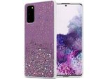 Cadorabo Custodia Per Samsung Galaxy S20 Custodia Protettiva In Viola Custodia Del Telefono Cellulare Tpu Custodia Glitter Cover Custodia Glitter