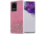 Cadorabo Custodia Per Samsung Galaxy S20 Ultra Custodia Protettiva In Rosa Custodia Per Telefono Cellulare Custodia Tpu Custodia Glitter Cover Custodia Glitter
