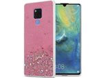 Cadorabo Custodia Per Huawei Mate 20 Custodia Protettiva In Rosa Custodia Per Telefono Cellulare Custodia Tpu Custodia Cover Glitter Glitter