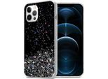 Cadorabo Custodia Per Apple Iphone 12 / 12 Pro Custodia Protettiva In Nero Custodia Per Telefono Cellulare Custodia Tpu Custodia Glitter Cover Custodia Glitter