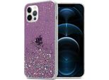 Cadorabo Custodia Per Apple Iphone 12 / 12 Pro Custodia Protettiva In Viola Custodia Del Telefono Cellulare Custodia Tpu Custodia Glitter Cover Custodia Glitter