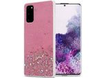 Cadorabo Custodia Per Samsung Galaxy S20 Custodia Protettiva In Rosa Custodia Del Telefono Cellulare Custodia Tpu Custodia Glitter Cover Custodia Glitter