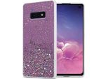 Cadorabo Custodia Per Samsung Galaxy S10E Custodia Protettiva In Viola Custodia Del Telefono Cellulare Tpu Custodia Glitter Cover Custodia Glitter