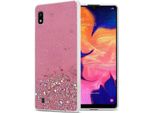Cadorabo Custodia Per Samsung Galaxy A10 / M10 Custodia Protettiva In Rosa Custodia Del Telefono Cellulare Custodia Tpu Custodia Glitter Cover Custodia Glitter