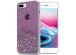 Custodia Cadorabo Per Apple Iphone 7 Plus / 7S Plus / 8 Plus Custodia Protettiva In Viola Custodia Del Telefono Cellulare Custodia Tpu Custodia Cover Glitterata