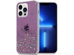 Cadorabo Custodia Per Apple Iphone 13 Pro Custodia Protettiva In Viola Custodia Del Telefono Cellulare Custodia Tpu Custodia Cover Glitter Glitter