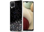 Cadorabo Cover Per Samsung Galaxy A12 / M12 Cover Protettiva In Nero Custodia Del Telefono Cellulare Tpu Case Glitter Cover Glitter