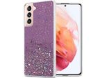 Cadorabo Custodia Per Samsung Galaxy S21 5G Custodia Protettiva In Viola Custodia Del Telefono Cellulare Tpu Custodia Glitter Cover Custodia Glitter
