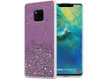 Cadorabo Custodia Per Huawei Mate 20 Pro Cover Protettiva In Viola Custodia Del Telefono Cellulare Tpu Custodia Glitter Cover Glitter