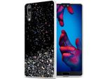Cadorabo Cover Per Huawei P20 Cover Protettiva In Nero Custodia Per Telefono Cellulare Tpu Case Glitter Cover Glitter