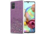 Cadorabo Custodia Per Samsung Galaxy A71 4G Custodia Protettiva In Viola Custodia Del Telefono Cellulare Tpu Custodia Glitter Cover Custodia Glitter