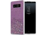 Cadorabo Custodia Per Samsung Galaxy Note 8 Custodia Protettiva In Viola Custodia Del Telefono Cellulare Tpu Custodia Glitter Cover Custodia Glitter