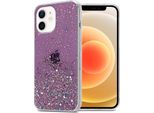 Cadorabo Custodia Per Apple Iphone 12 Mini Custodia Protettiva In Viola Custodia Del Telefono Cellulare Tpu Custodia Glitter Cover Custodia Glitter