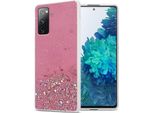 Cadorabo Custodia Per Samsung Galaxy S20 Fe Custodia Protettiva In Rosa Custodia Del Telefono Cellulare Custodia Tpu Custodia Glitter Cover Custodia Glitter