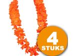Abiti Da Festa Arancioni | 4 Pezzi Corona Arancione Hawaii De Luxe | Accessori Da Festa Arancioni | Abiti Da Festa Coppa Del Mondo 2022 | Pacchetto Decorazione Arancione Nazionale Olandese Pacchetto Arancione
