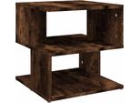 Tavolino In Rovere Affumicato 40X40X40 Cm Materiale A Base Di Legno