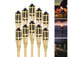 Jopassy Torce Da Giardino Set 20X Lampade Torcia Olio Stoppino 90Cm Torce Olio Di Bambù Per Lampada All'aperto Olio Per Torcia Fiamme Fuoco Festa Decorazione