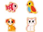 Janod Puzzle A Contorno Solido Per Animali Domestici 4In1 ( 2,3,4,5 Pezzi)
