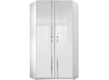 Armadio Angolare Trio Armadio 95X95Cm Bianco Lucido A 2 Ante
