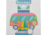 Ooly Paint-By-Numbers Canvas Van Vibes - Set Artistico Creativo Per Bambini