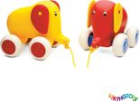 Elefante Da Tirare Viking Toys - Giocattolo Da Tirare In Plastica Colorata
