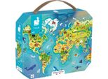 Janod The World Puzzle 100 Pezzi Multicolore Multicolore Taglia Unica