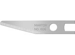 Martor 10 X Lama Grafica, Lame Di Ricambio Per Coltelli Grafici, Cutter, Scalpello, Sbavatore, 5,7 Mm, Affilate, Lame Arrotondate, Uso Singolo, Nr. 606